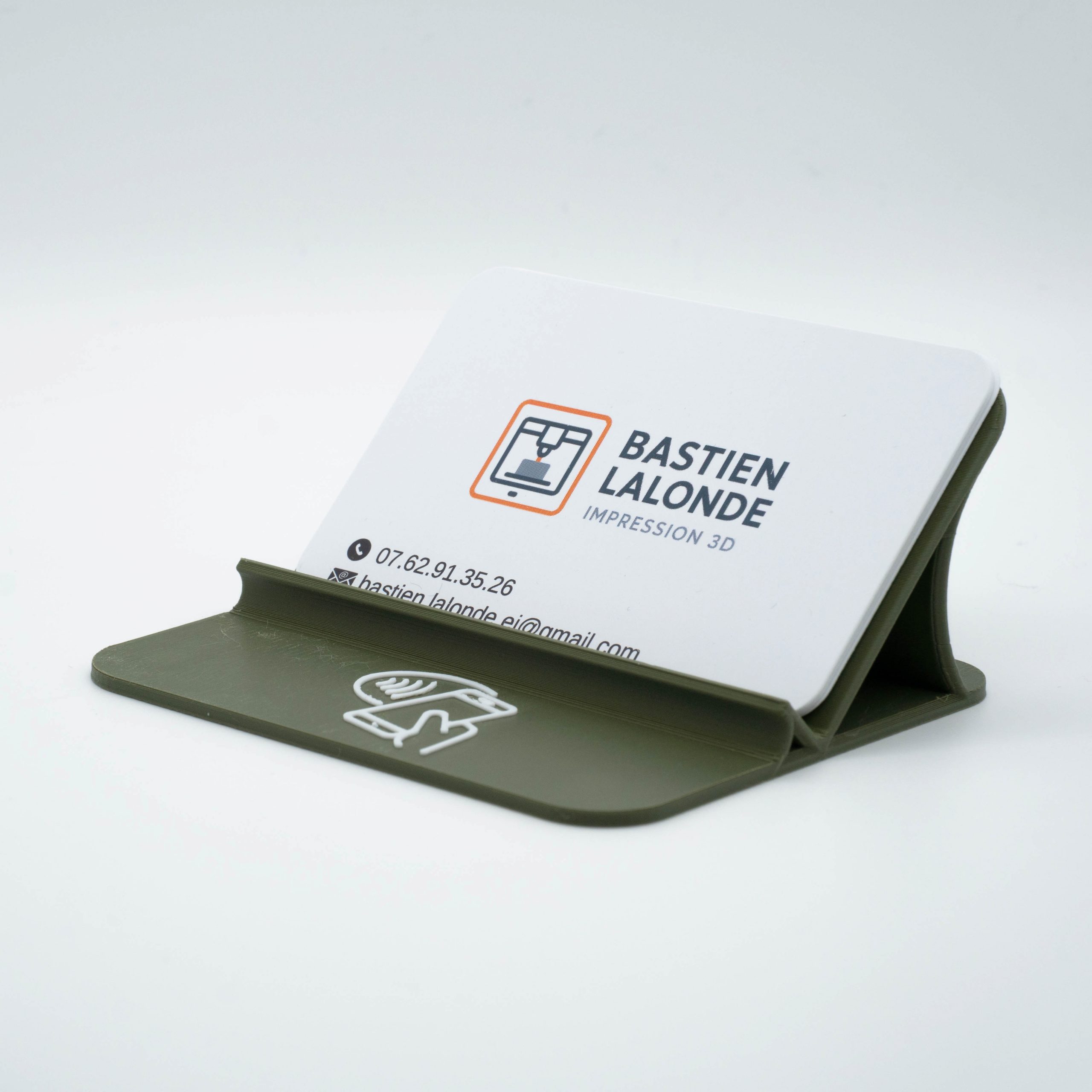 Support carte de visite NFC Vert 3:4 + Carte Support de carte de visite NFC