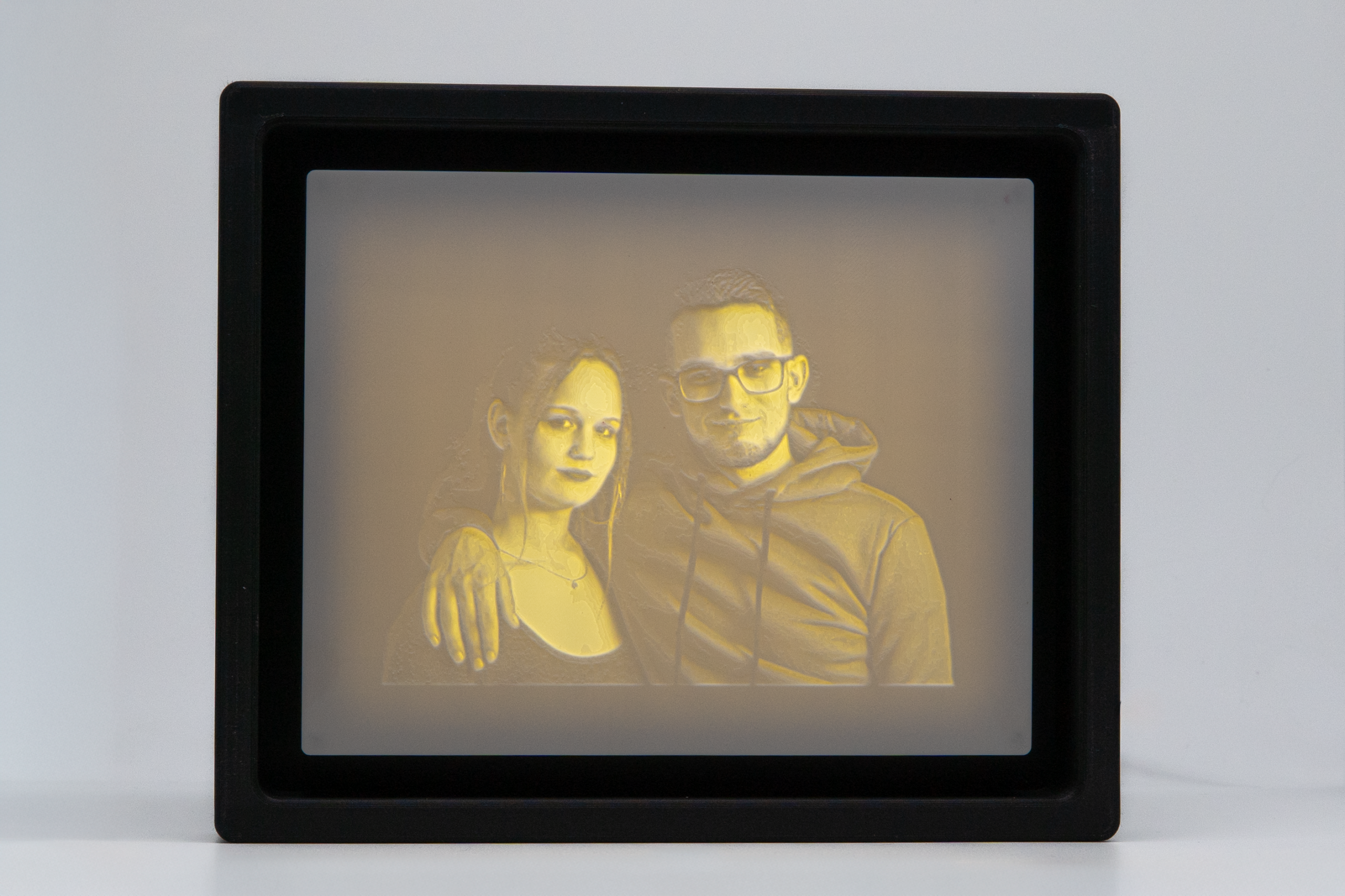 Litophanie personnalisé + Cadre lumineux ( caisse américaine )