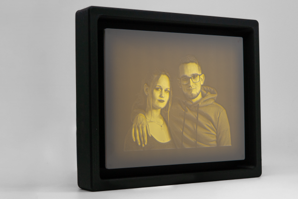 Litophanie personnalisé + Cadre lumineux ( caisse américaine )